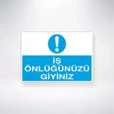 İş Önlüğünüzü Giyiniz Sticker 20X28 Cm