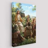 İsa Mesih Havarilerine Ders Verirken, Jesus Christ Dekoratif Kanvas Tablo, Duvar Dekoru 6382