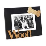 Isaac Jacobs Siyah Ahşap Duygular Köpek "Woof!" Resim Çerçevesi, 12,7 x 17,78 cm Mat, Evcil Köpek, Yavru Köpek için Fotoğraf Hediyesi, Masa Üstü Sergi, Masa Üstü (Siyah, 5x7 (Mat 4x6))