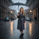 Isabella 16 Telli Otomatik Açılır Lüks Goretex Şemsiye - Siyah - Rüzgara Dayanıklı & Zarif