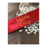 İsabella Accessories İsminize Özel Sağdıç Kurdelesi Saten Kurdele Özel Baskı isimli Sağdıç Kurdelesi 5 Renk Seçeneği