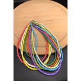 İsabella Accessories Kadın Boncuk Kolye Yeni Sezon Otantik Kolye 9 Lu Set