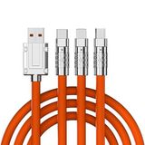 ISAIBELL USB Çoklu Bağlantı Noktalı Şarj Kabloları 3'lü Paket 6ft Uzunluk Şarj Kablosu 1,2 m Şarj Kablosu Turuncu (1, 4FT)