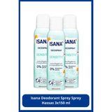 ISANA Deodorant Sprey Hassas 3x150 ml