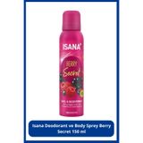 Isana Deodorant ve Body Sprey Berry Secret 150 ml