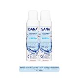 ISANA Ferah Kokulu 150 ml Kadın Sprey Deodorant X2 Adet