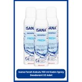 ISANA Ferah Kokulu 150 ml Kadın Sprey Deodorant X3 Adet