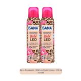 ISANA Sprey Deodorant - Wild Leo Çiçek Kokusu - 150 ml X2 Adet