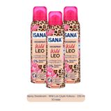 ISANA Sprey Deodorant - Wild Leo Çiçek Kokusu - 150 ml X3 Adet