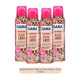 ISANA Sprey Deodorant - Wild Leo Çiçek Kokusu - 150 ml X4 Adet