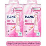 ISANA Tıraş Bıçağı Bayanlar Için, 6 Bıçaklı X2 Paket