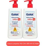 Isana Vücut Losyonu %5 Üre Nemlendirici Etki 600 ml İki Adet Hassas Ciltler İçin