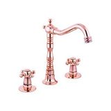 İsaoğlu Yapı Ankastre Lavabo Bataryası Bronz Lavabo Musluğu Üç Girişli Bakır Batarya Ankastre Vintage Altın