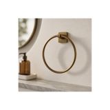 İSAOĞLU YAPI Antik Gold Banyo Havluluk Modern Tasarım Oval Pirinç Eskitme Havluluk Paslanmaz Materyal