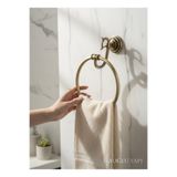 İSAOĞLU YAPI Antik Gold Banyo Havluluk, Retro Vintage Tasarım, Yuvarlak