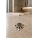 İSAOĞLU YAPI Antik Gold Eskitme Yer Süzgeci Antibakteriyal Koku Giderme Özellikli Eskitme Gold Banyo Gideri