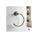 İsaoğlu Yapı Antik Gold Havluluk Klasik Vintage Tasarım Pirinç Materyal Mat Siyah Banyo Havluluk Altın