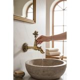 İSAOĞLU YAPI Antik Gold Kurna Hamam Musluğu Özel Tasarım Retro Pirinç Eskitme Musluk