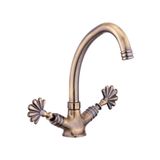 İSAOĞLU YAPI Antik Gold Lavabo Bataryası Eskitme Musluk Özel Tasarım Armatür Banyo Musluğu