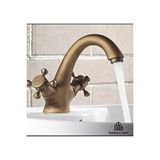 İsaoğlu Yapı Antik Gold Lavabo Bataryası Klasik Vintage Model Pirinç Materyal Armatür Altın