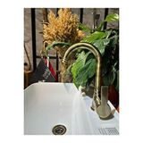 İsaoğlu Yapı Antik Gold Lavabo Bataryası Kolay Abdest Tasarım Yüksek Lavabo Musluğu Leke Kireç Tutmayan Model Altın