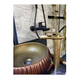 İSAOĞLU YAPI Antik Gold Ocean Şelale Çanak Lavabo Bataryası Altın Lavabo Musluğu