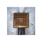 İSAOĞLU YAPI Bakır Bronz Yer Sifonu 10*10 Banyo Gideri Bakır Renk Sifon