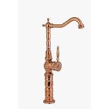 İsaoğlu Yapı Bakır Çanak Lavabo Bataryası Klasik Tasarım Vintage Bronz Batarya Musluk İşlemeli Armatür Altın