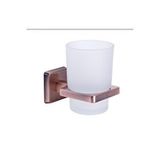 İsaoğlu Yapı Bakır Diş Fırçalık Bronz Cam Etejerli Banyo Diş Fırçalığı Mat Bakır Bronz Altın