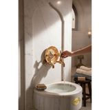 İSAOĞLU YAPI Bronz Kurna Muslukları Bakır Hamam Seti Tas Dahil Retro Özel Tasarım Kurna Seti