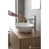 İSAOĞLU YAPI Çanak Lavabo Armatür Silver Gümüş Batarya Kare Yüksek Model Premium Musluk
