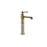 İsaoğlu Yapı Çanak Lavabo Bataryası Gold Lavabo Musluğu Porsalenli Vintage Model Çanak Armatür Altın