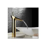 İSAOĞLU YAPI Çanak Lavabo Bataryası Gold Lavabo Musluğu Şelale Doğal Akışlı Batarya Çanak Uyumlu