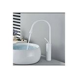 İSAOĞLU YAPI Çanak Lavabo Bataryası Mat Beyaz Lavabo Musluğu Drop Design Armatür Beyaz Musluk