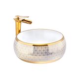 İSAOĞLU YAPI Çanak Lavabo Gold Beyaz Çanak Lavabo Seramik Banyo Lavabosu 40X40 Armatür Hariçtir