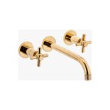 İsaoğlu Yapı Gold Ankstre Lavabo Bataryası Duvardan Armatür Pirinç Malzeme Vintage Lavabo Batarya