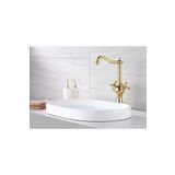 İSAOĞLU YAPI Gold Çanak Lavabo Bataryası Altın Çanak Lavabo Musluğu Vintage Model Lavabo Armatürü