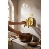İSAOĞLU YAPI Gold Hamam Seti Retro Özel Tasarım Kurna Muslukları ve Hamam Tası Seti Pirinç Malzeme
