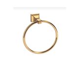 İSAOĞLU YAPI Gold Havluluk Oval Tasarım Banyo Havluluk Pirinç Malzeme
