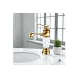 İSAOĞLU YAPI Gold Lavabo Bataryası Özel Seri Vintage Tasarım Lavabo Musluğu Altın