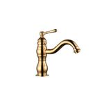İSAOĞLU YAPI Gold Lavabo Bataryası Vintage Lavabo Musluğu Altın Banyo Bataryası