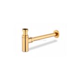 İSAOĞLU YAPI Gold Lavabo Sifonu, Metal, Bas Bırak Pop-Up Sistemi, Komple Set