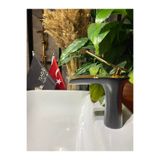 İSAOĞLU YAPI Gold Siyah Lavabo Bataryası Şelale Musluk Doğal Naturel Akışlı Banyo Musluğu