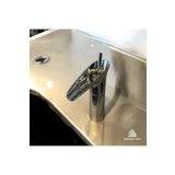 İSAOĞLU YAPI Krom Şelale Musluk Nostaljik Tasarım Şelale Lavabo Bataryası