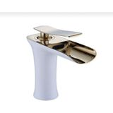 İsaoğlu Yapı Lavabo Bataryası Gold Beyaz Şelale Lavabo Musluğu Naturel Doğal Akışlı Lavabo Bataryası - Altın