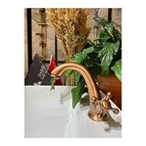 İsaoğlu Yapı Mat Bakır Bronz Lavabo Bataryası Eskitme Lavabo Musluk Bronz Musluk Premium Design Altın