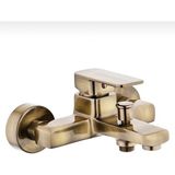 İsaoğlu Yapı Mat Gold Banyo Bataryası Mat Altın Banyo Musluğu Kare Armatür