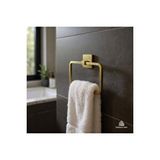 İsaoğlu Yapı Mat Gold Havluluk Antik Gold Kare Havluluk Pirinç Malzeme Antik Eskitme Banyo Aksesuar Altın