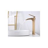 İsaoğlu Yapı Şelale Lavabo Bataryası Mat Gold Lavabo Bataryası Şelale Akışlı Musluk Mat Altın Antik Gold