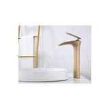 İSAOĞLU YAPI Şelale Lavabo Bataryası Mat Gold Lavabo Bataryası Şelale Akışlı Musluk Mat Altın
